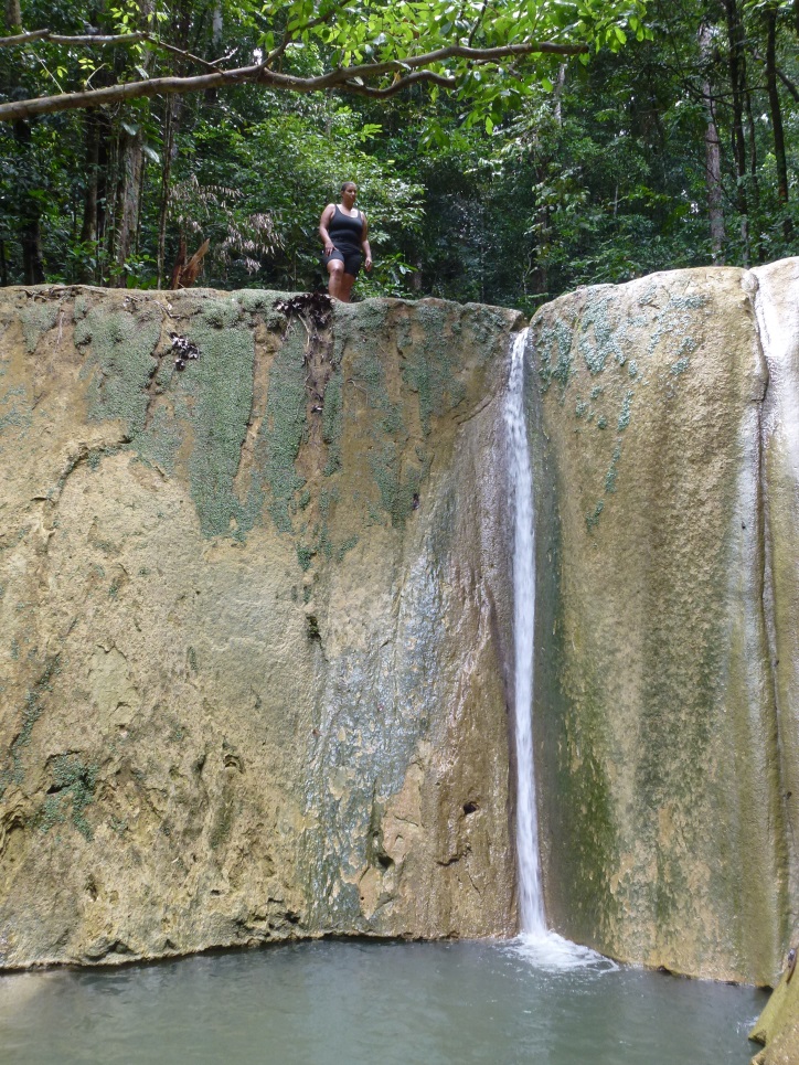 The tallest of the falls. The deep pool means it is safe to jump, for those who are brave enough!